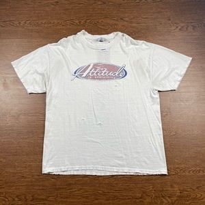 Vintage Thrashed Distressed Attitude tee